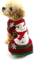 Dog Snow Sweaters - Xmas, New Year & Christmas Sweaters for Small Dog and Cat (Snowman, XXS)